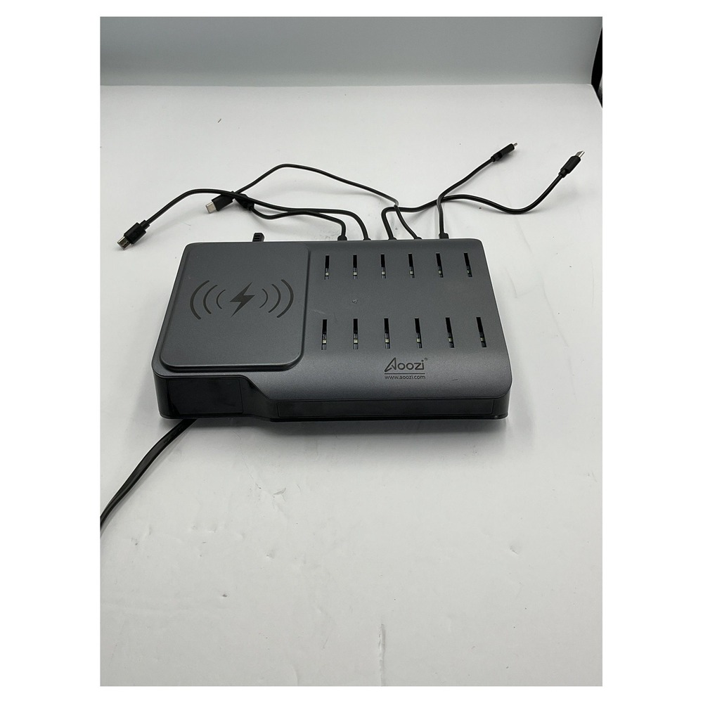 Aoozi 8-in-1 60W Charging Station 7-Port with Wireless Charger